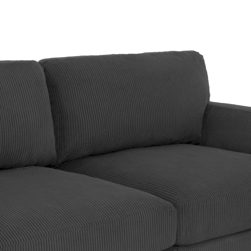 Divanetto a 2-3 posti in velluto a costine – Grigio / Beige / Grigio chiaro / Verde / Arancione