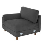 Divanetto a 2-3 posti in velluto a costine – Grigio / Beige / Grigio chiaro / Verde / Arancione