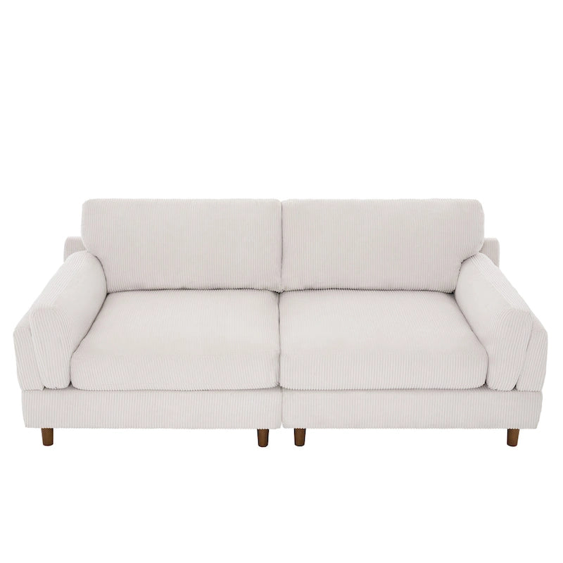 Divanetto a 2-3 posti in velluto a costine – Grigio / Beige / Grigio chiaro / Verde / Arancione