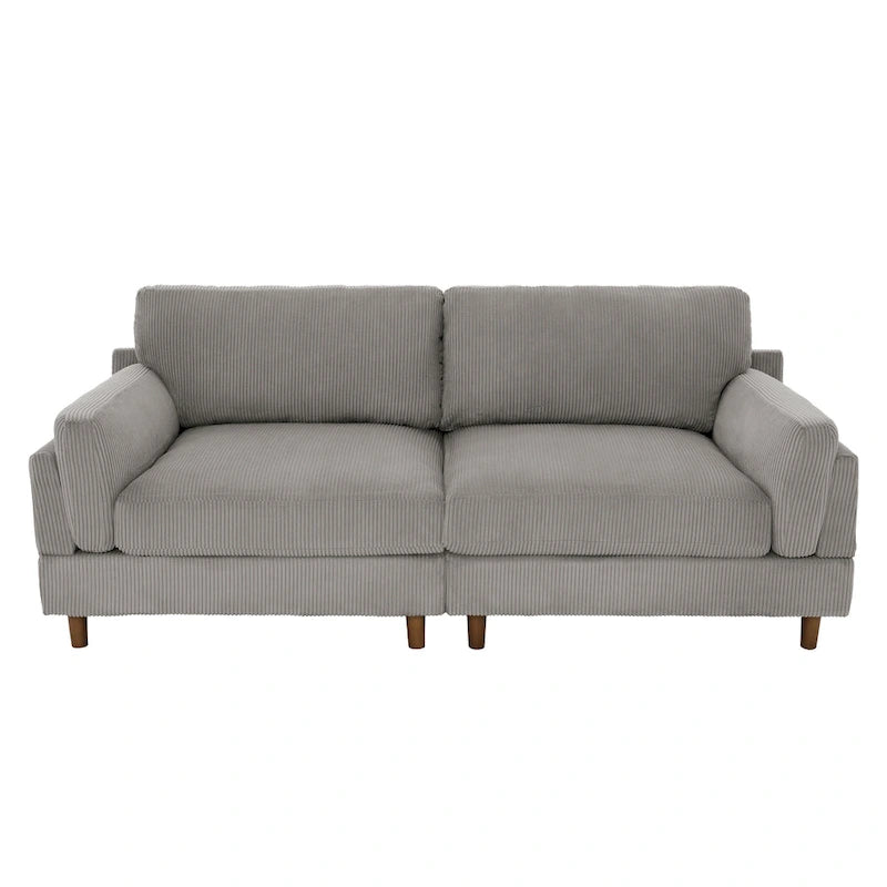 Divanetto a 2-3 posti in velluto a costine – Grigio / Beige / Grigio chiaro / Verde / Arancione