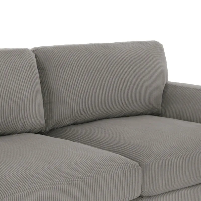 Divanetto a 2-3 posti in velluto a costine – Grigio / Beige / Grigio chiaro / Verde / Arancione