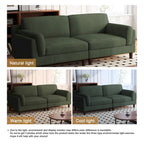 Divanetto a 2-3 posti in velluto a costine – Grigio / Beige / Grigio chiaro / Verde / Arancione