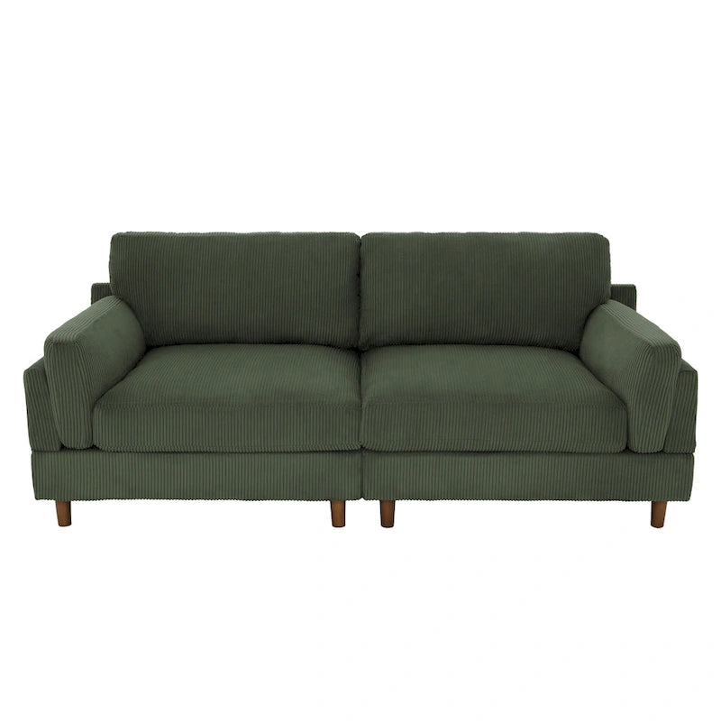 Divanetto a 2-3 posti in velluto a costine – Grigio / Beige / Grigio chiaro / Verde / Arancione