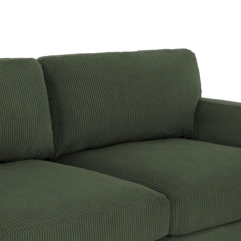 Divanetto a 2-3 posti in velluto a costine – Grigio / Beige / Grigio chiaro / Verde / Arancione