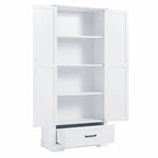 Mobile alto contenitore bianco verniciato, 2 ante 1 cassetto