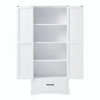 Mobile alto contenitore bianco verniciato, 2 ante 1 cassetto