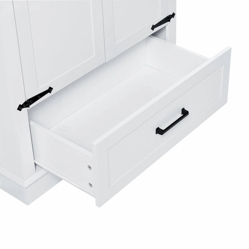 Mobile alto contenitore bianco verniciato, 2 ante 1 cassetto