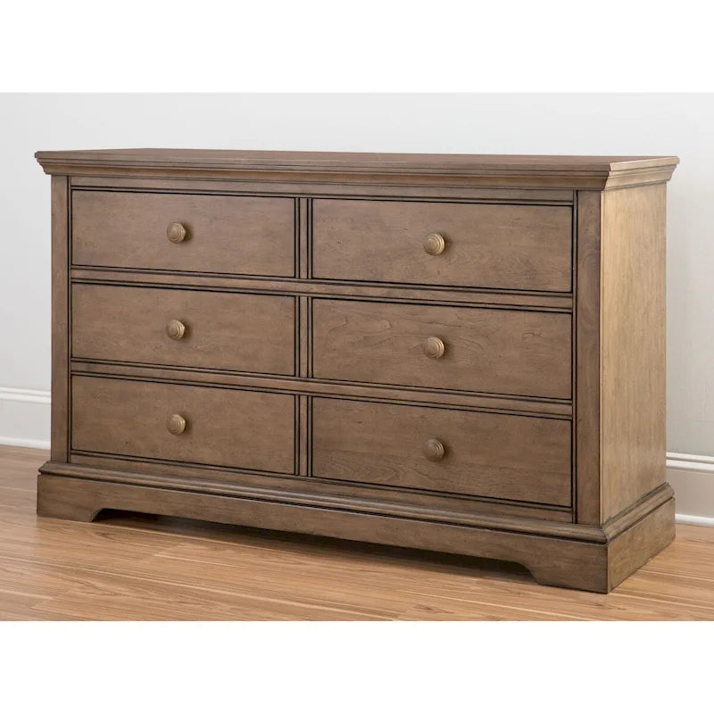Cassettiera a 6 cassetti, Cloud / Cashew / Chalk, Legno massello, 1 persona