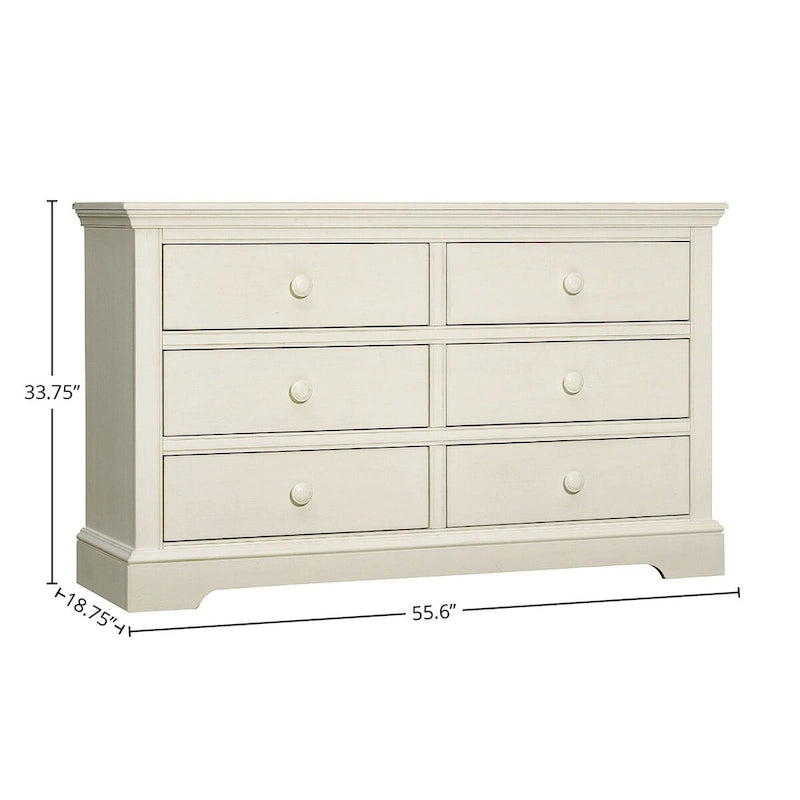 Cassettiera a 6 cassetti, Cloud / Cashew / Chalk, Legno massello, 1 persona