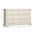 Cassettiera a 6 cassetti, Cloud / Cashew / Chalk, Legno massello, 1 persona