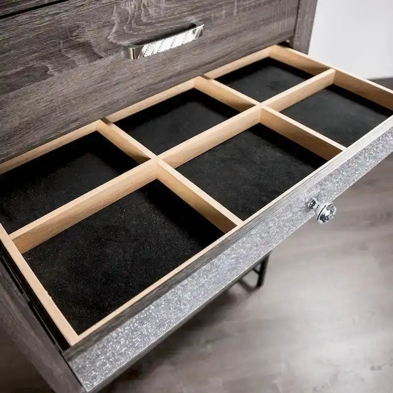 Set camera da letto a piattaforma 6 pezzi grigio con contenitore, stile contemporaneo, per 1-2 persone