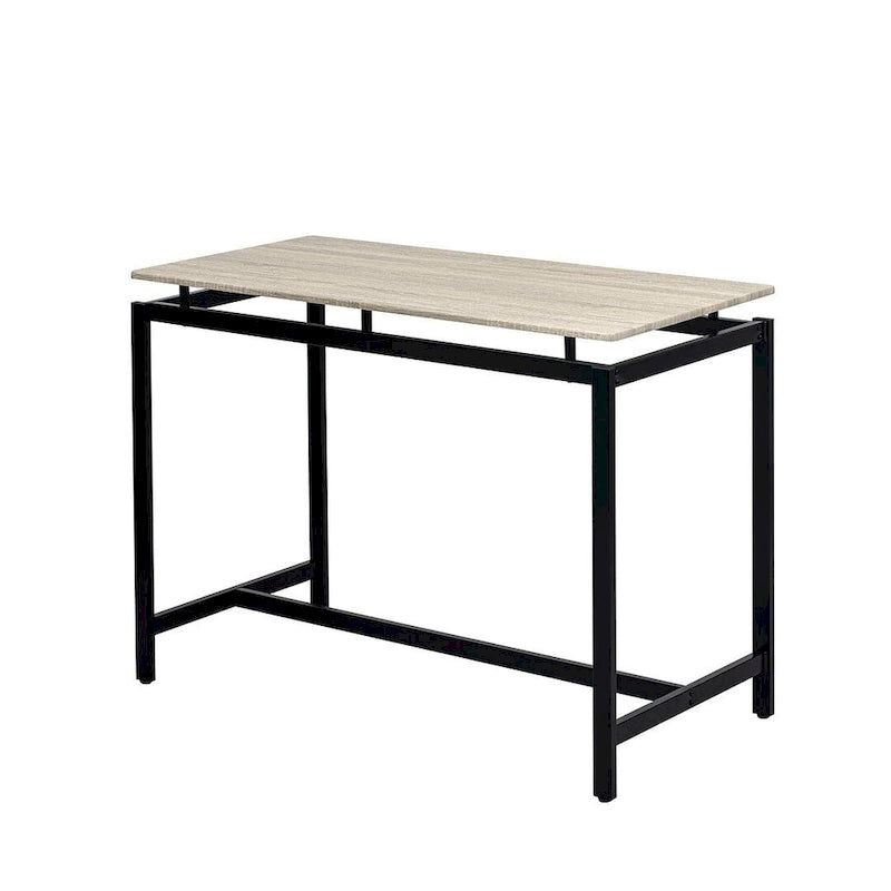 Set da bar 5 pezzi con 4 sgabelli, 4 posti, colore marrone/rovere/marrone scuro