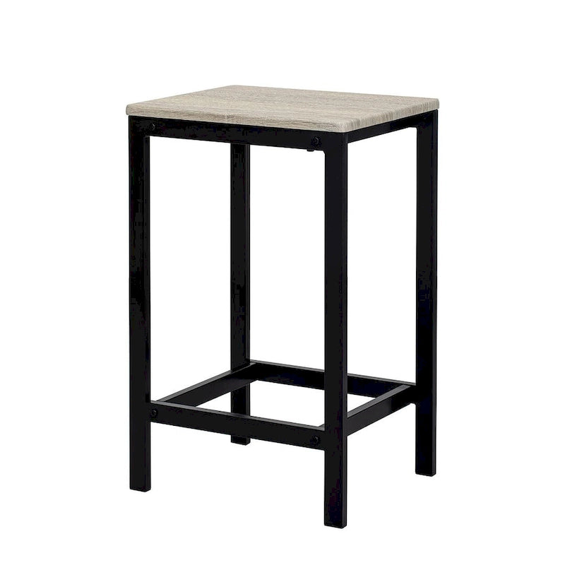 Set da bar 5 pezzi con 4 sgabelli, 4 posti, colore marrone/rovere/marrone scuro