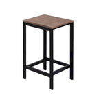 Set da bar 5 pezzi con 4 sgabelli, 4 posti, colore marrone/rovere/marrone scuro