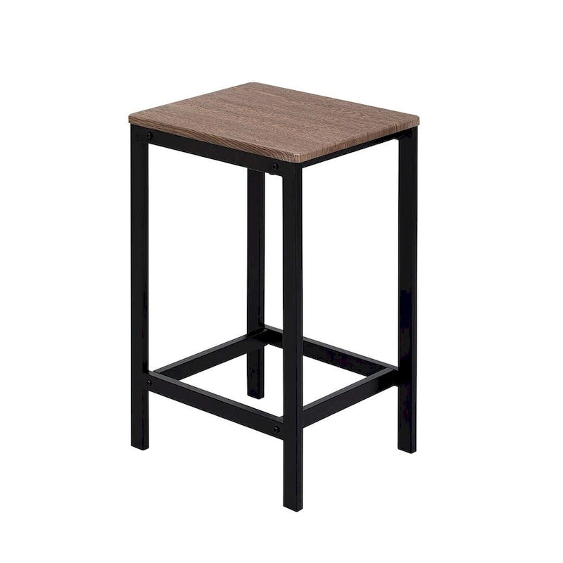 Set da bar 5 pezzi con 4 sgabelli, 4 posti, colore marrone/rovere/marrone scuro